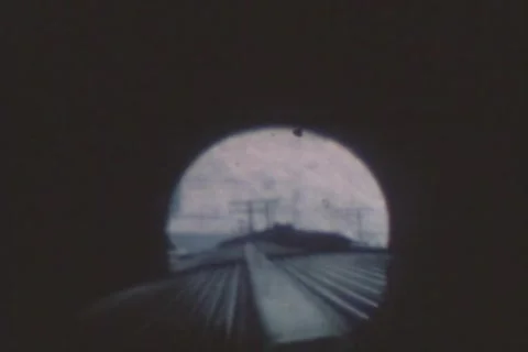 TRAIN TUNNEL POV Stock Footage 346915