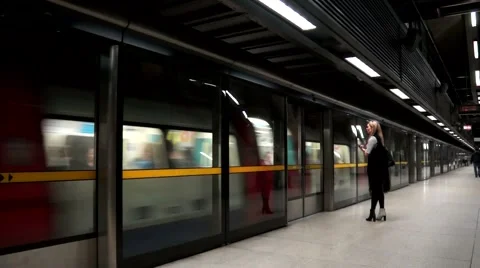 Train underground London Stock Footage 50361742