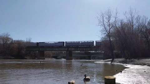 Train in Urban City Stock Footage 78619301