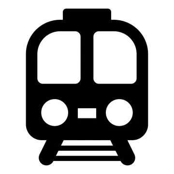 Train vector icon glyph style for Web and Mobile. Stock Illustration