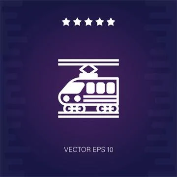 Train vector icon Illustrazione stock