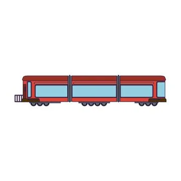 Train vehicle isolated Illustrazione stock