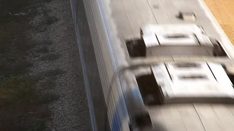 Train view from bridge Stockbeeldmateriaal 771406