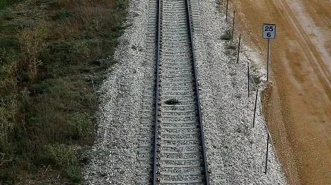 Train view from bridge Видео 771491