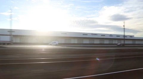 Train View of Fast Train Tracks Vidéo 42519814