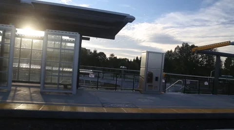 Train View of Leaving Empty Station Video stock 42521350