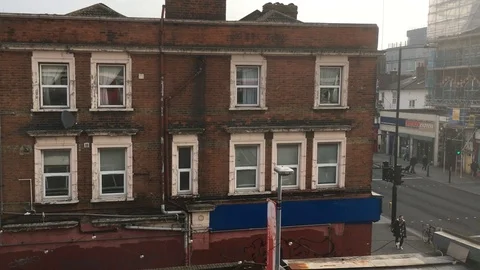 Train view out the window, London tube station, Overgroung Stock Footage 101351386