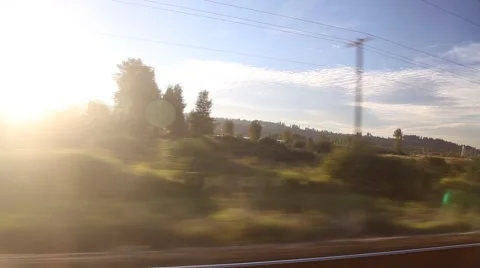 Train View of Rural Forest 2 Video stock 42520565