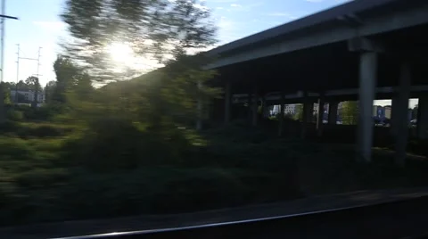 Train View of Rural Forest Video stock 42520070