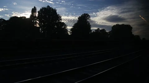 Train View of Silhouettes 3 Video stock 42519853