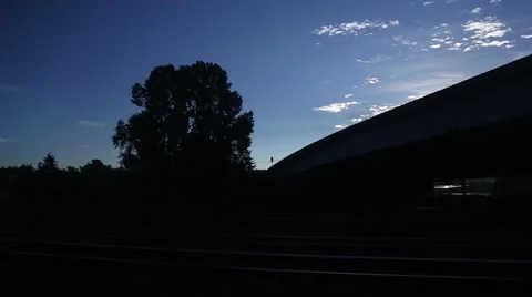 Train View of Silhouettes Video stock 42519629