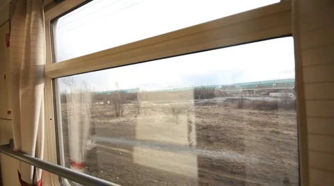 Train view from the window Stock Footage 3880289