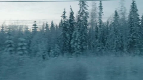 Train View of Winter Wonderland Stock-Footage 264127975