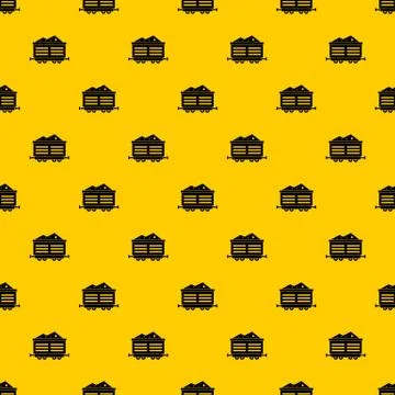 Train waggon with coal pattern vector Stock Illustration