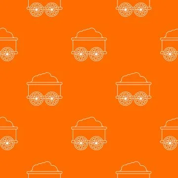 Train wagon pattern orange イラスト素材