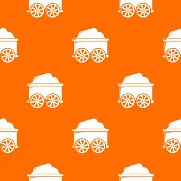 Train wagon pattern orange Stock Illustration