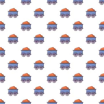 Train wagon pattern seamless Illustrazione stock