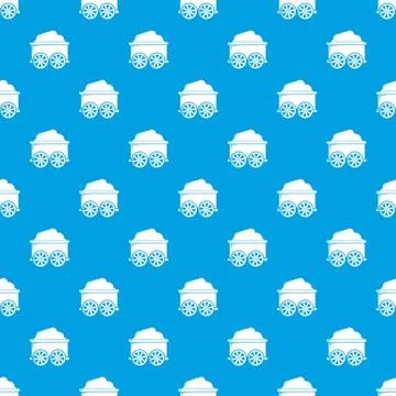 Train wagon pattern vector seamless blue Stock Illustration