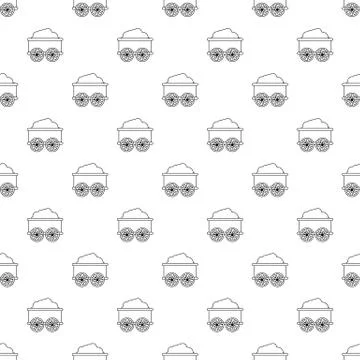 Train wagon pattern vector seamless イラスト素材