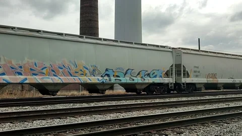 The train was moving slowly Video stock 285255916