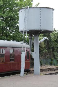 Train Water Tower. Stock Photos