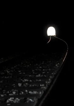 Train way in the tunnel Foto stock