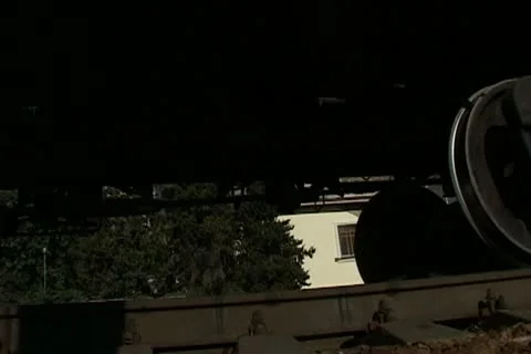 Train weels. Crimea. Summer.  Stock Footage 11352735