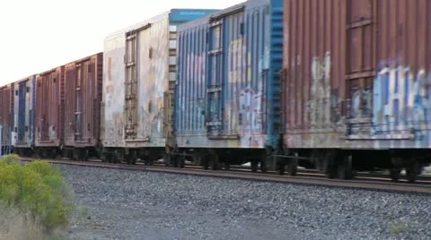 Train in Wells at Dusk(p2) Stock-Footage 11863416