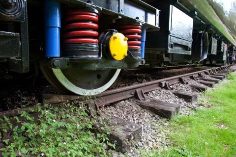 Train wheel close up Stock Photos