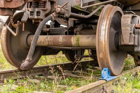Train Wheel Stopper Stock Photos