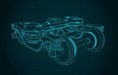 Train wheelbase Illustrazione stock
