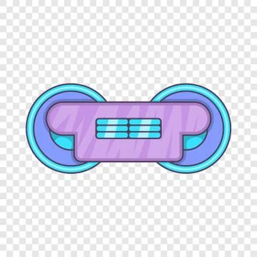 Train wheels icon, cartoon style Stock Illustration