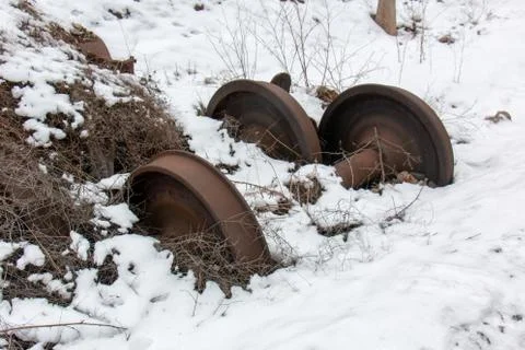 Train wheels Stock Photos