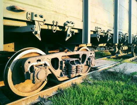 Train wheels 스톡 사진