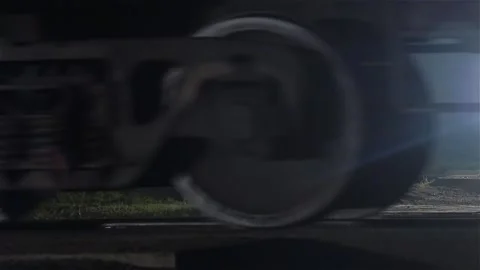 Train wheels on tracks Stock-Footage 106174263