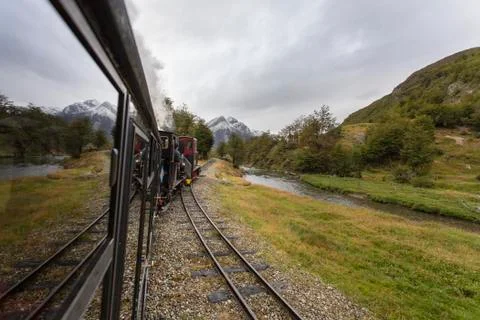 Train in wilderness Stock Photos