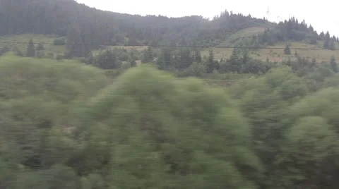 From The Train Window Stock Footage 56568392