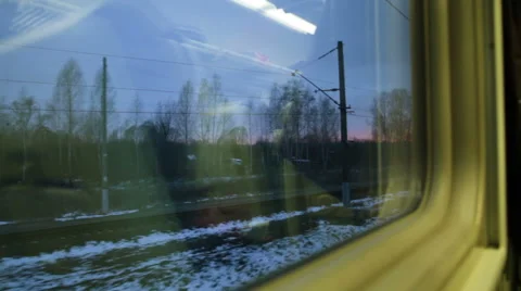 Train Window Video stock 61669994