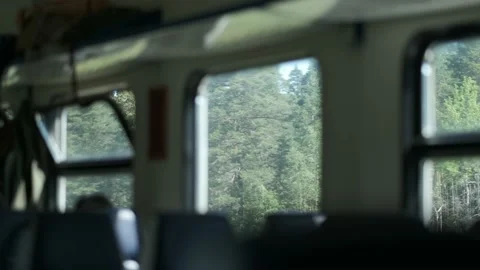 Train window Video stock 136180641