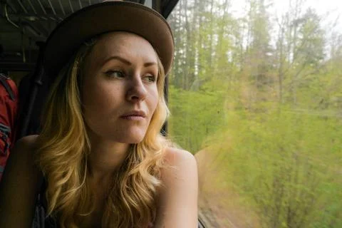 Train window Stock Photos