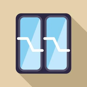 Train window reflecting light with open sign Stock Illustration