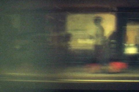 Train window travelling Montage - Vintage Super8 Film Stock Footage