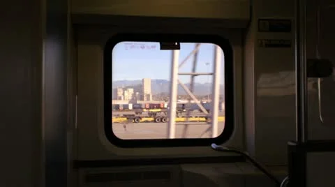 Train Window View Of Industrial Area Stock-Footage 10802997