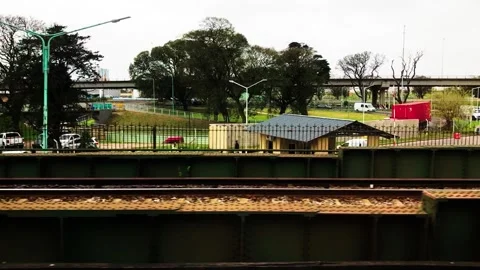 Train window view journey 1 travel to city Stock Footage 247310847