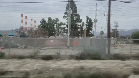 Train Window View Metrolink Commuter Rail Palmdale Lancaster California USA Stock-Footage 230485134