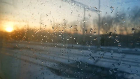 Train window winter rain 스톡 동영상 84428440