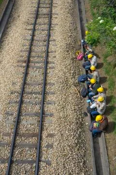Train Workers Stock Photos