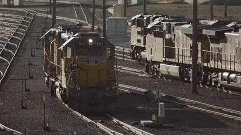 Train Yard at Green River Video stock 121893623