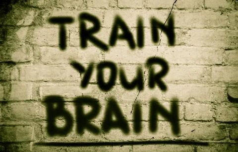 Train your brain concept Illustrazione stock