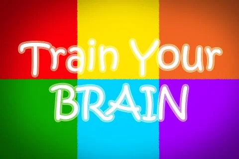 Train your brain concept Illustrazione stock